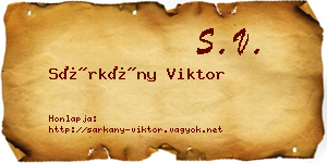 Sárkány Viktor névjegykártya