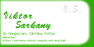 viktor sarkany business card
