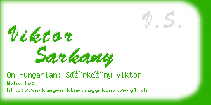 viktor sarkany business card